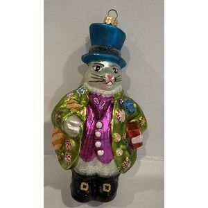 1997 Christopher Radko Hopper B Topper 6.5" Ornament Easter Bunny 97-143-0